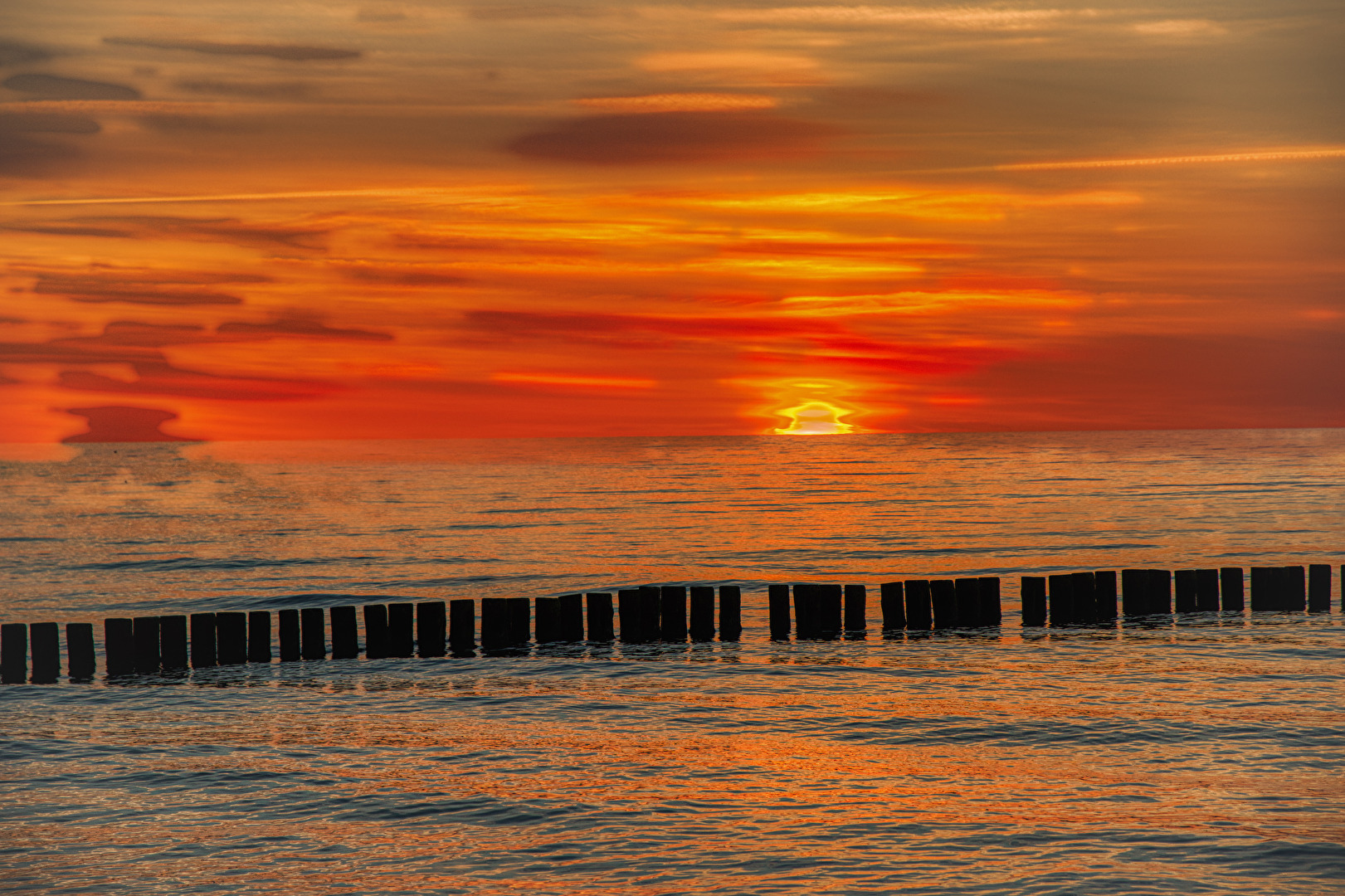 Sonnenuntergang über der Ostsee