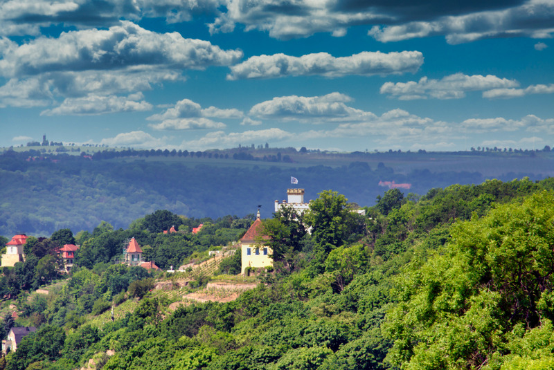 Blick vom Bismarkturm über Radebeul
