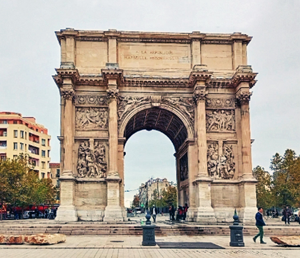 Triumphbogen in Marseille, Frankreich