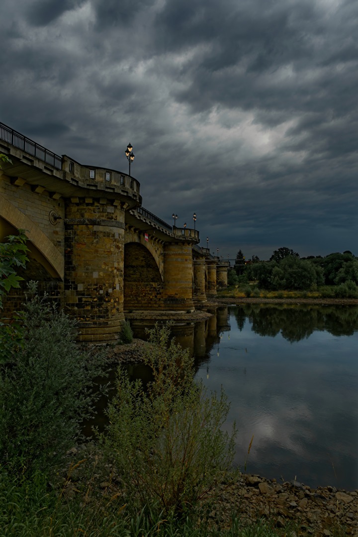 Stadtbrücke von Pirna - Blaue Stunde