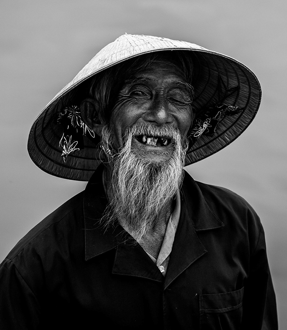 Vietnamesischer Fischer sw