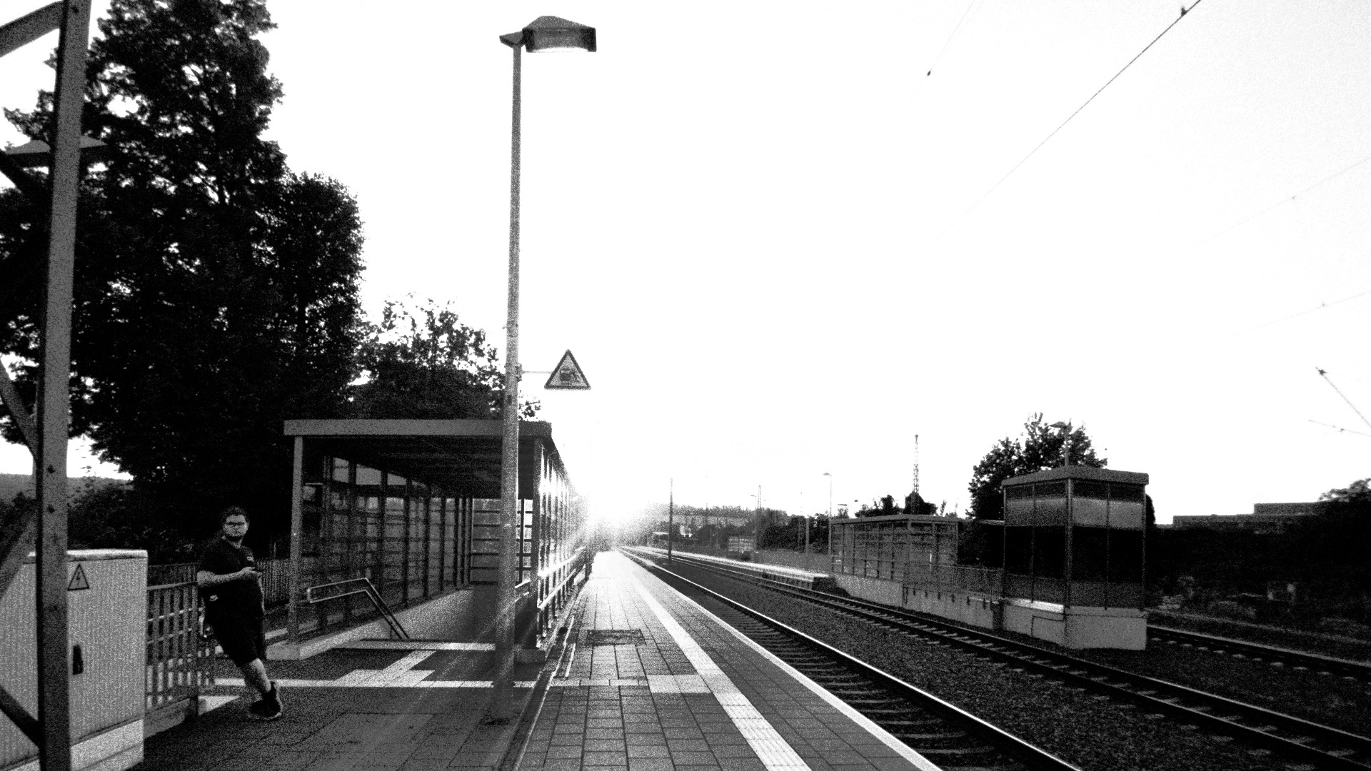Warten auf den Abendzug