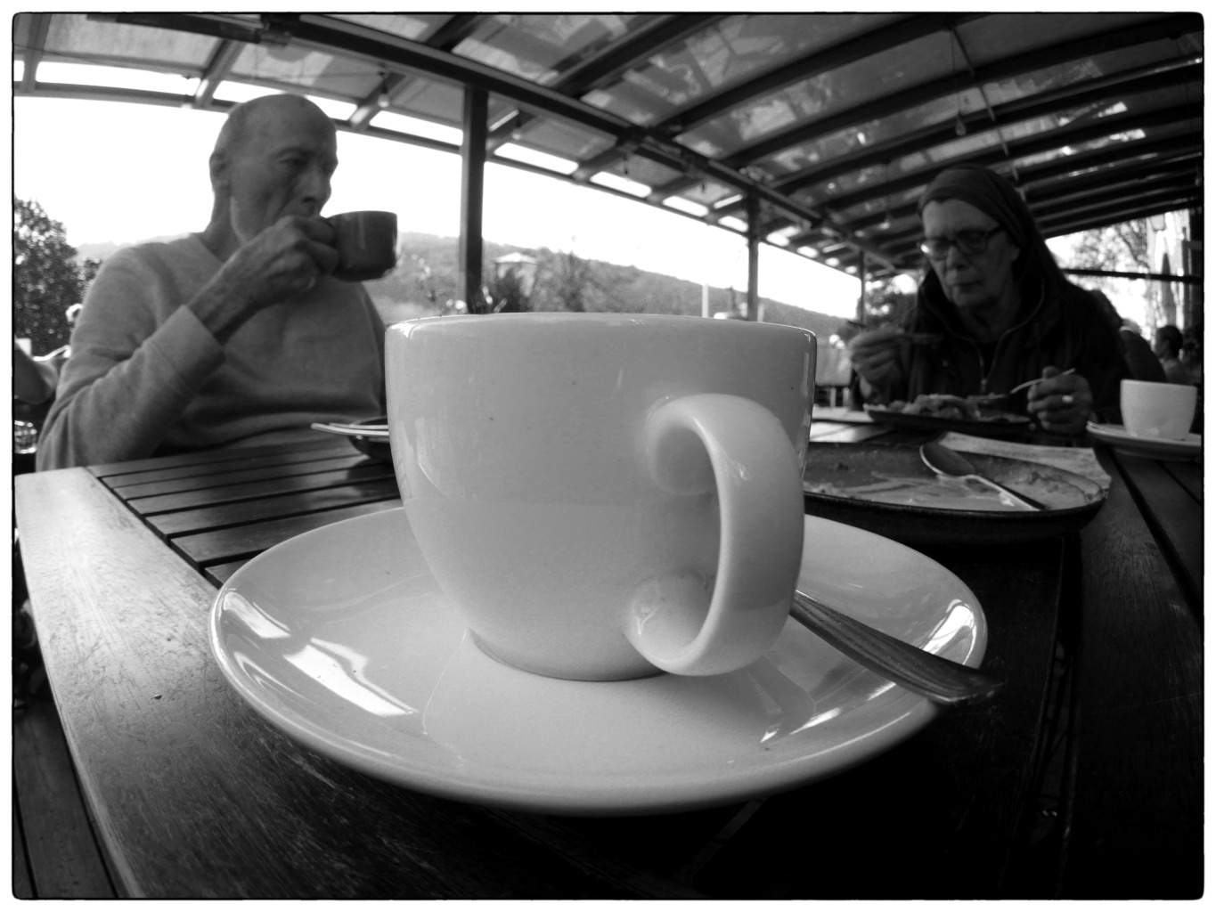 Letzte Tasse im Freien für dieses Jahr.