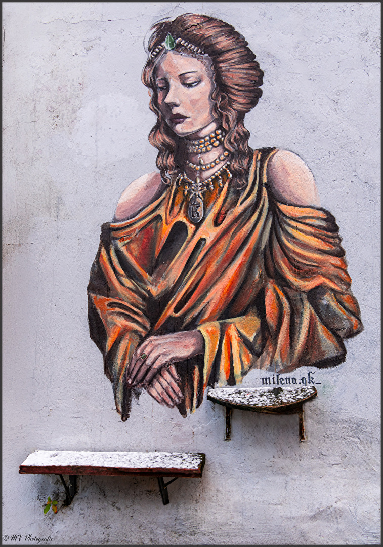 Wandmalerei (Graffiti) Krakau Jüdischesviertel