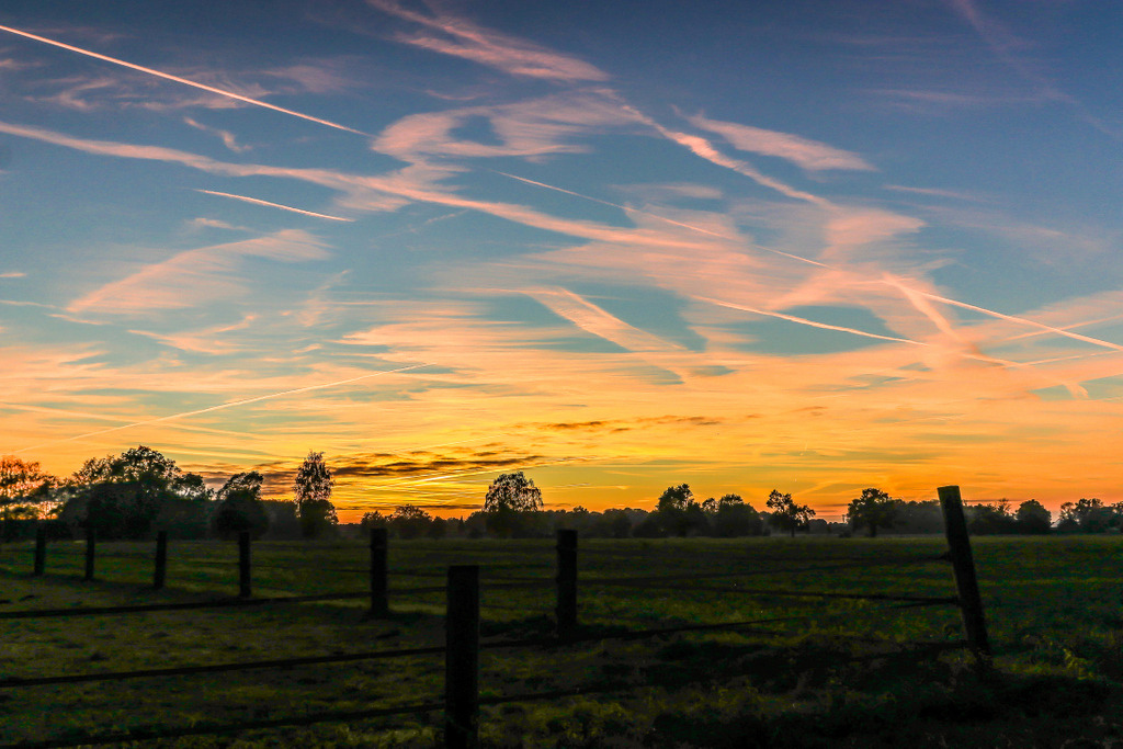 Abendhimmel auf dem Lande