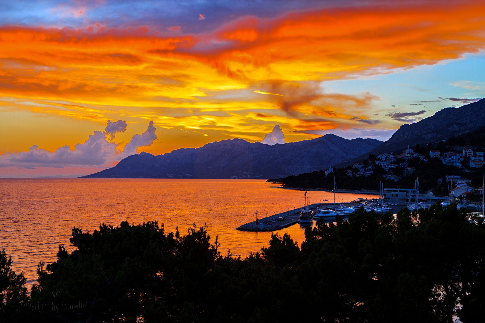 #Himmel - Sonnenuntergang in Baska Voda (Kroatien)