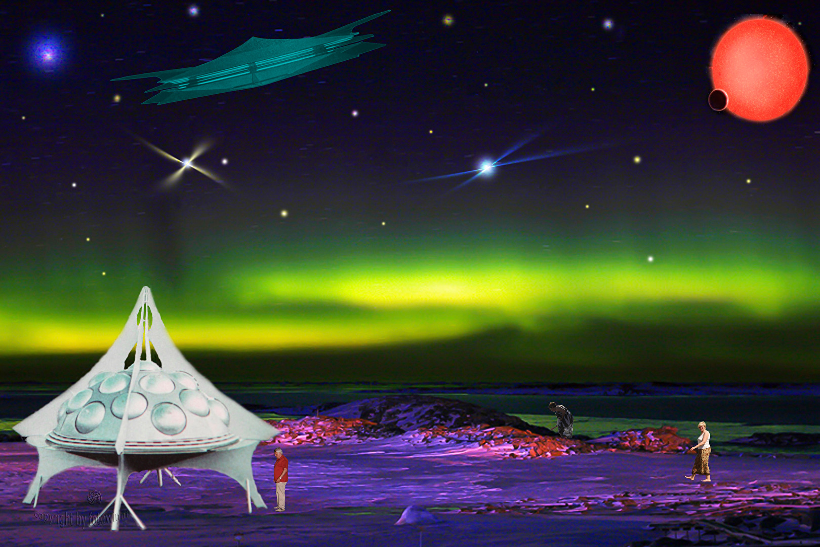 Urlaub auf Alpha Centauri  (kleine Spielerei aus früheren Photoshopzeiten)