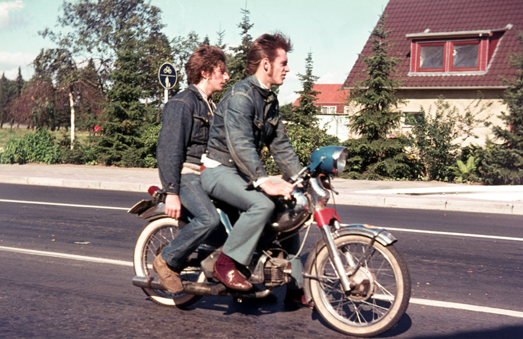 1972 - die Jungs auf der Kreidler