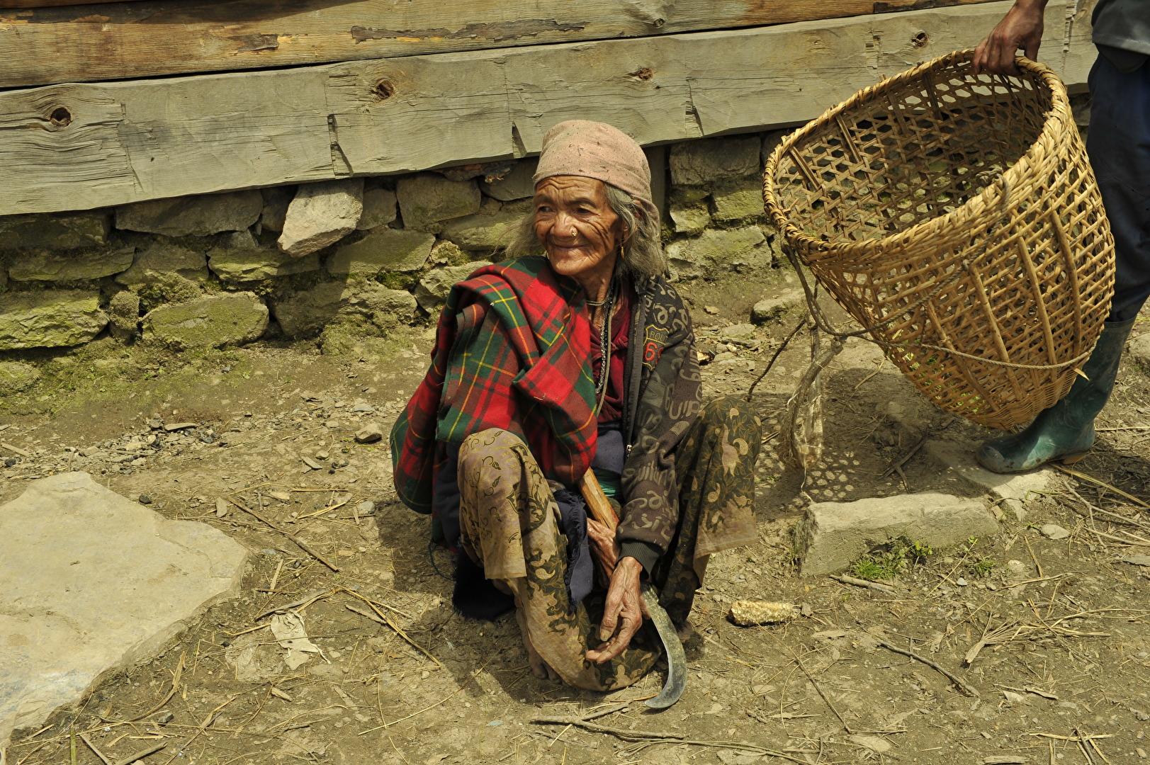 Bäuerin in Nepal