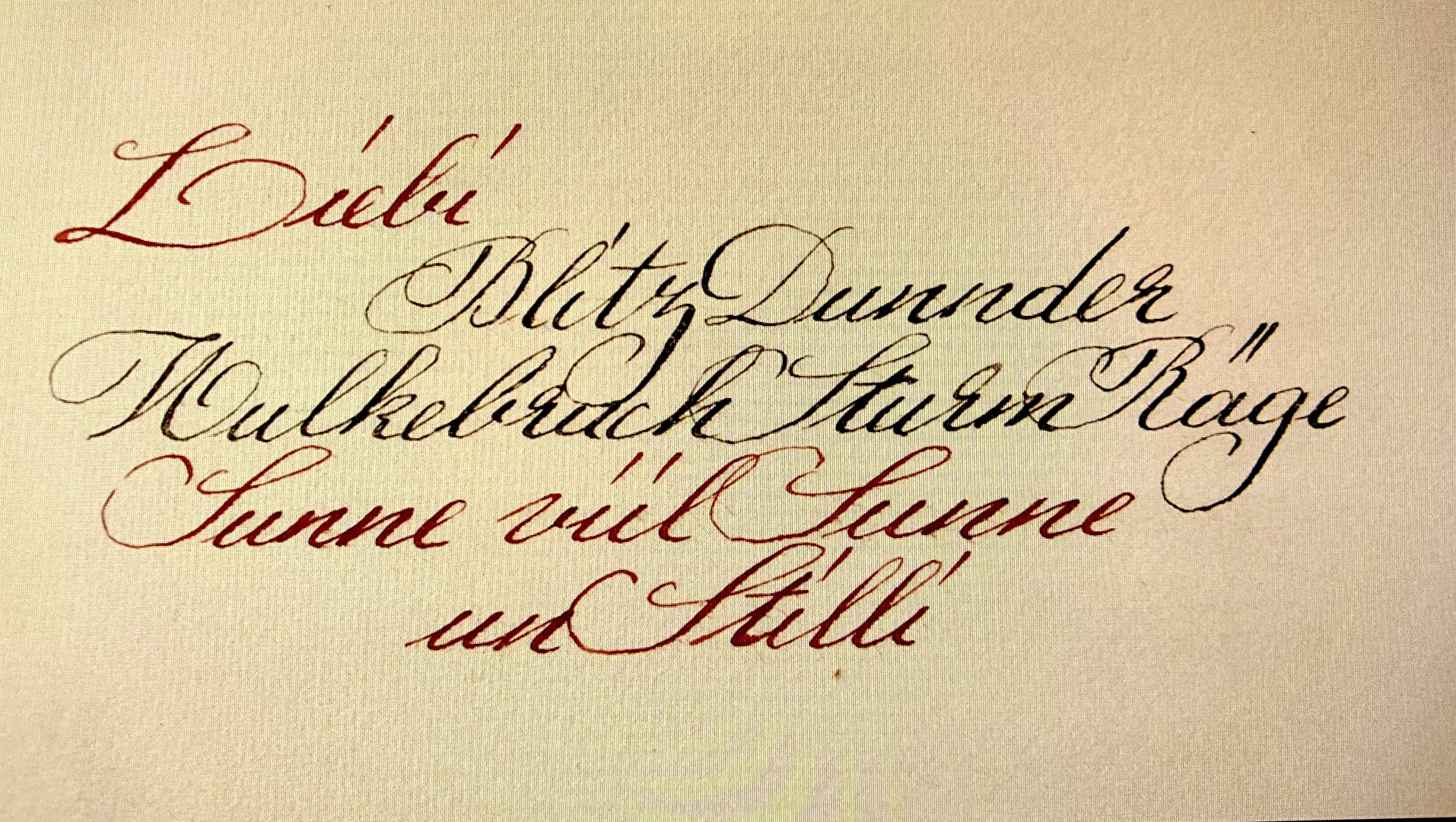 Mit der Spitzfeder geschrieben