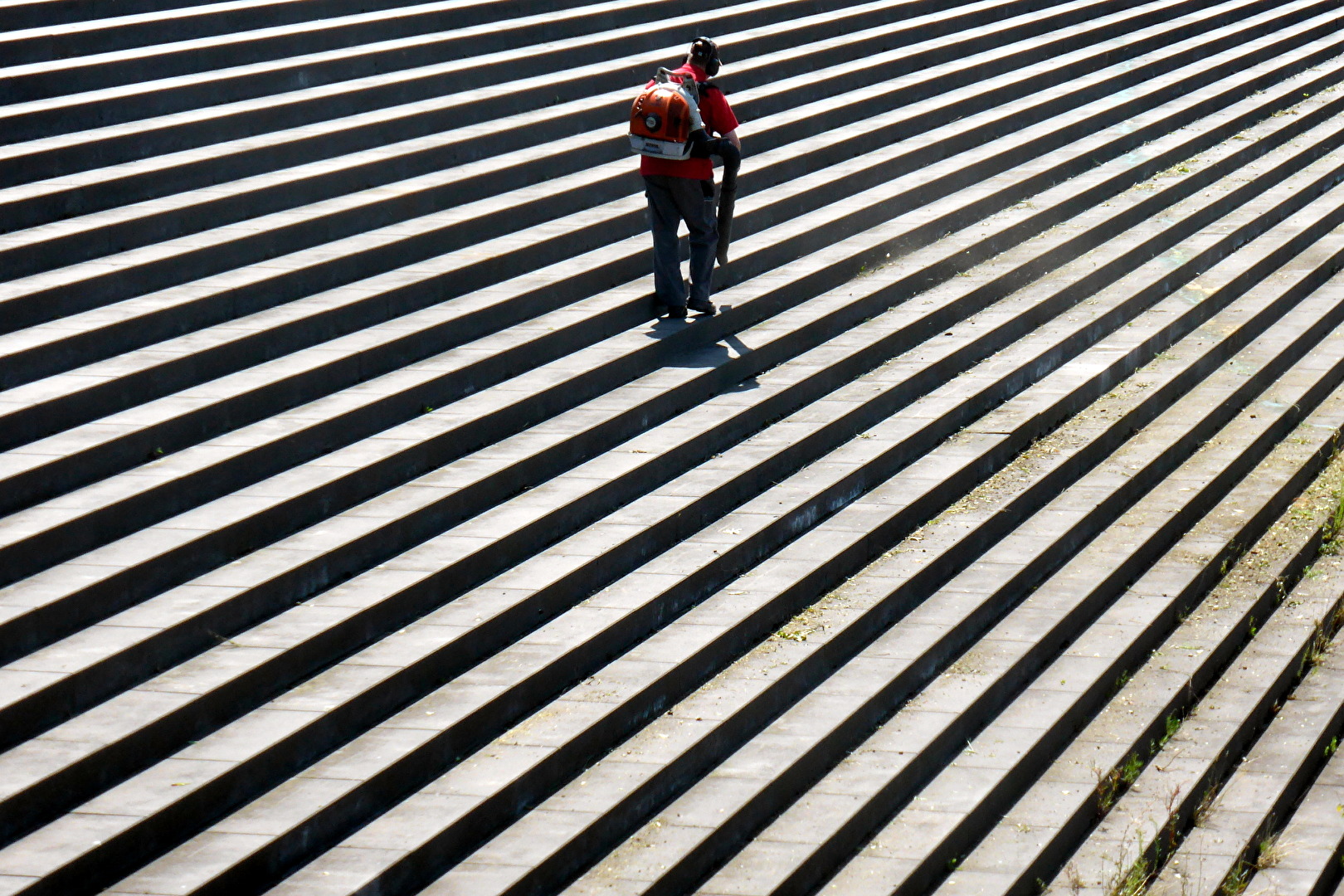 Auf der Treppe