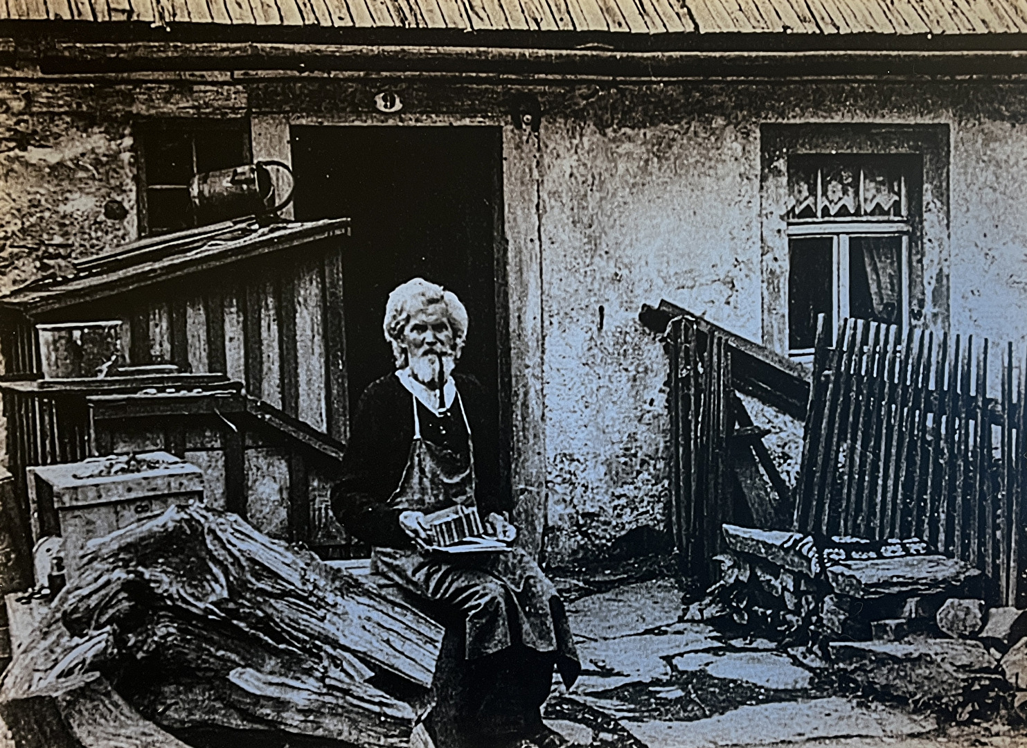 ländliche Leben, ein armer Häusler im Erzgebirge vor langer Zeit...