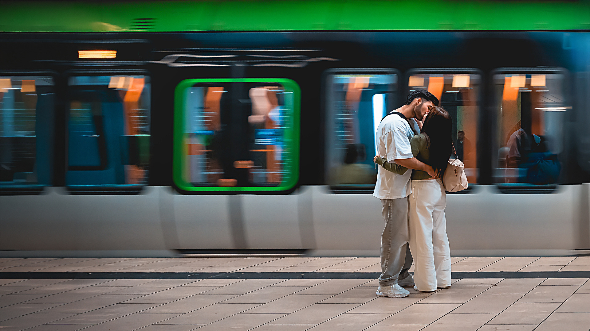 Abschied an der U-Bahn
