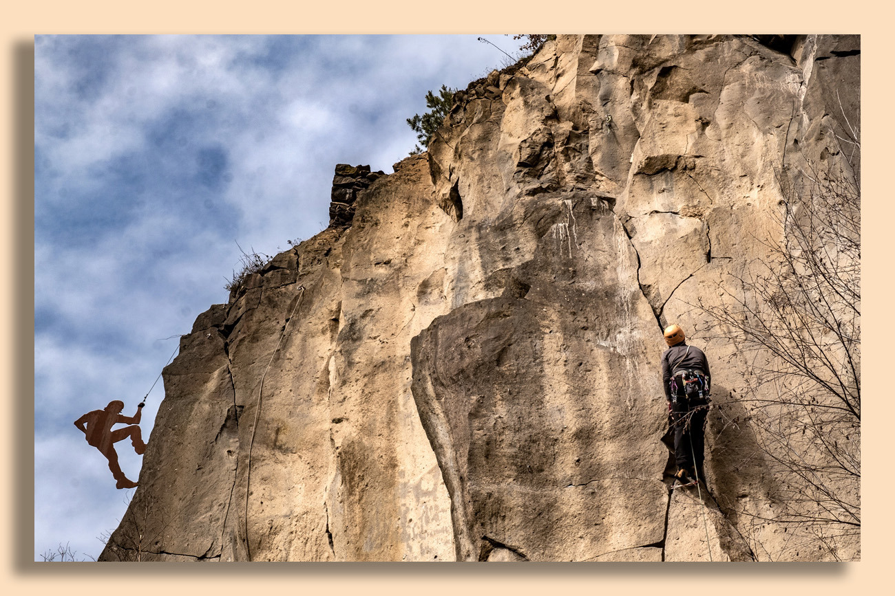 Kletterer am Ettringer Lay