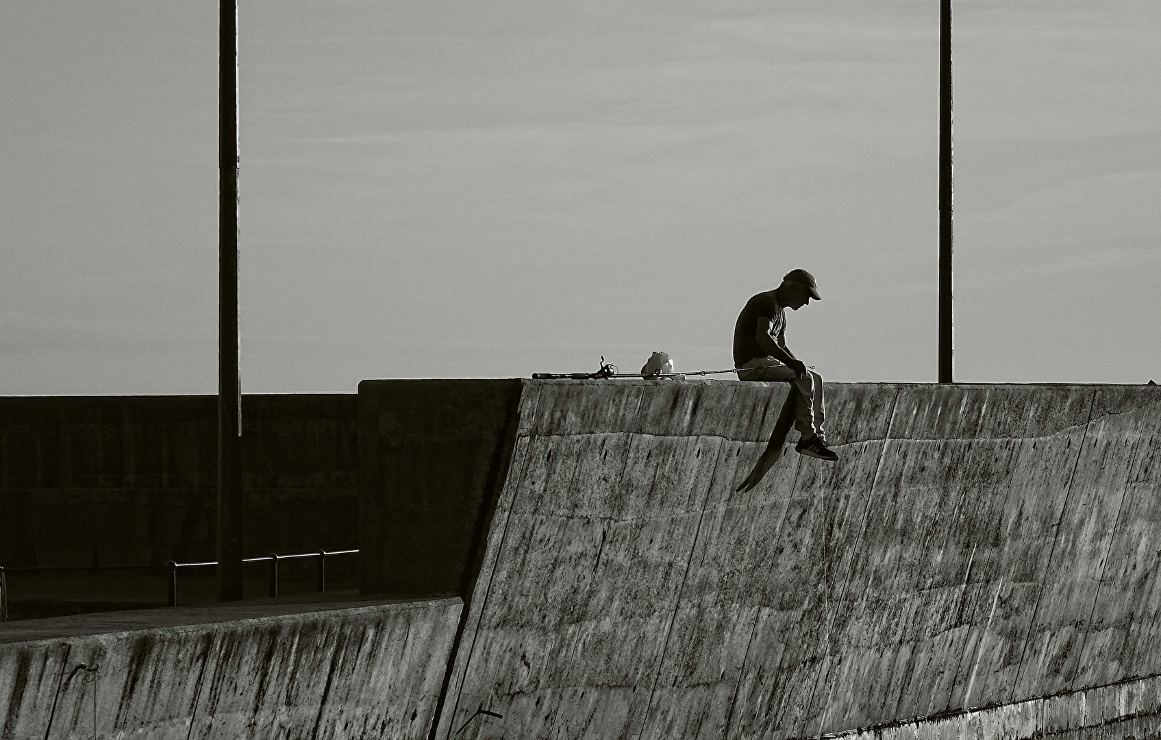 #Silhouette eines #Anglers