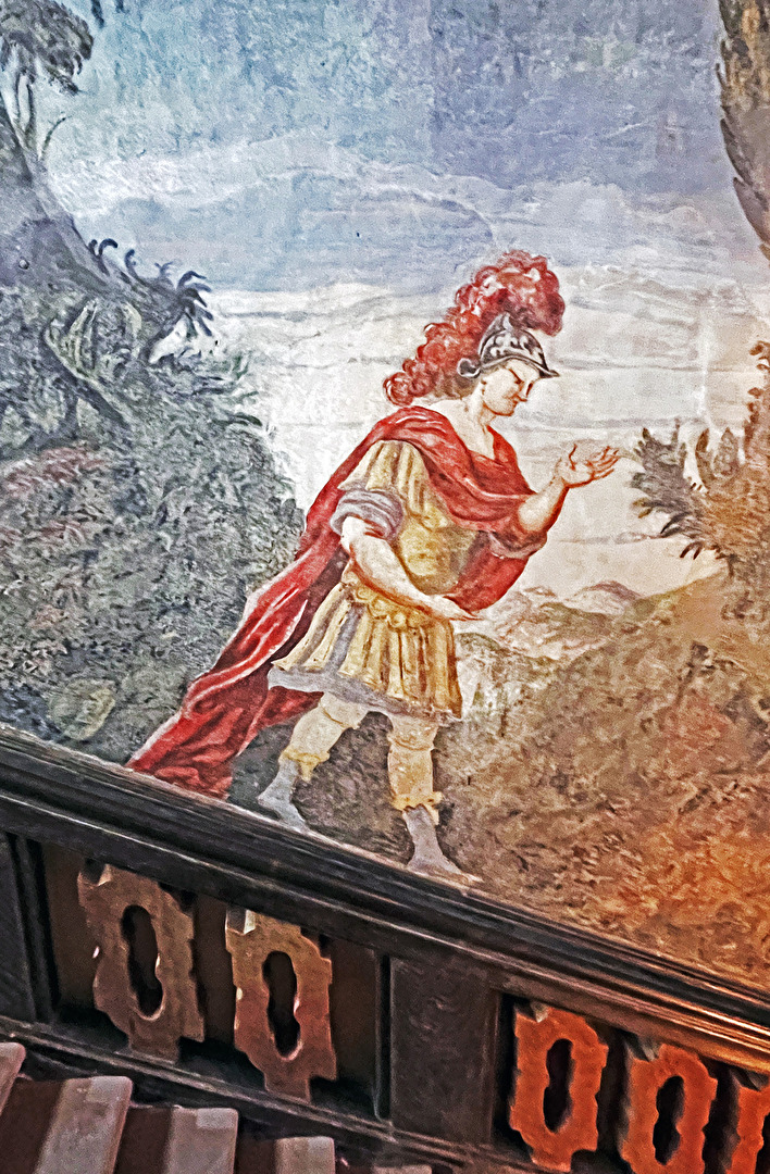 Er läuft auf dem Treppengeländer runter…