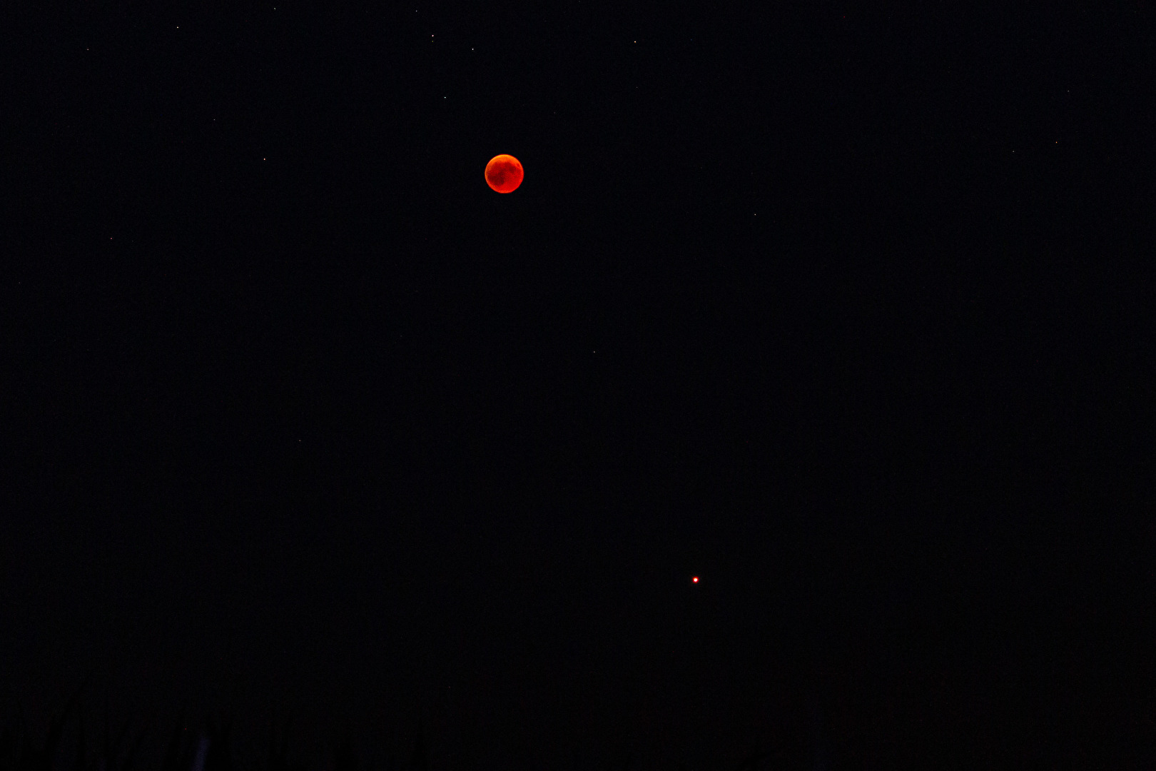 Blutmond mit Mars