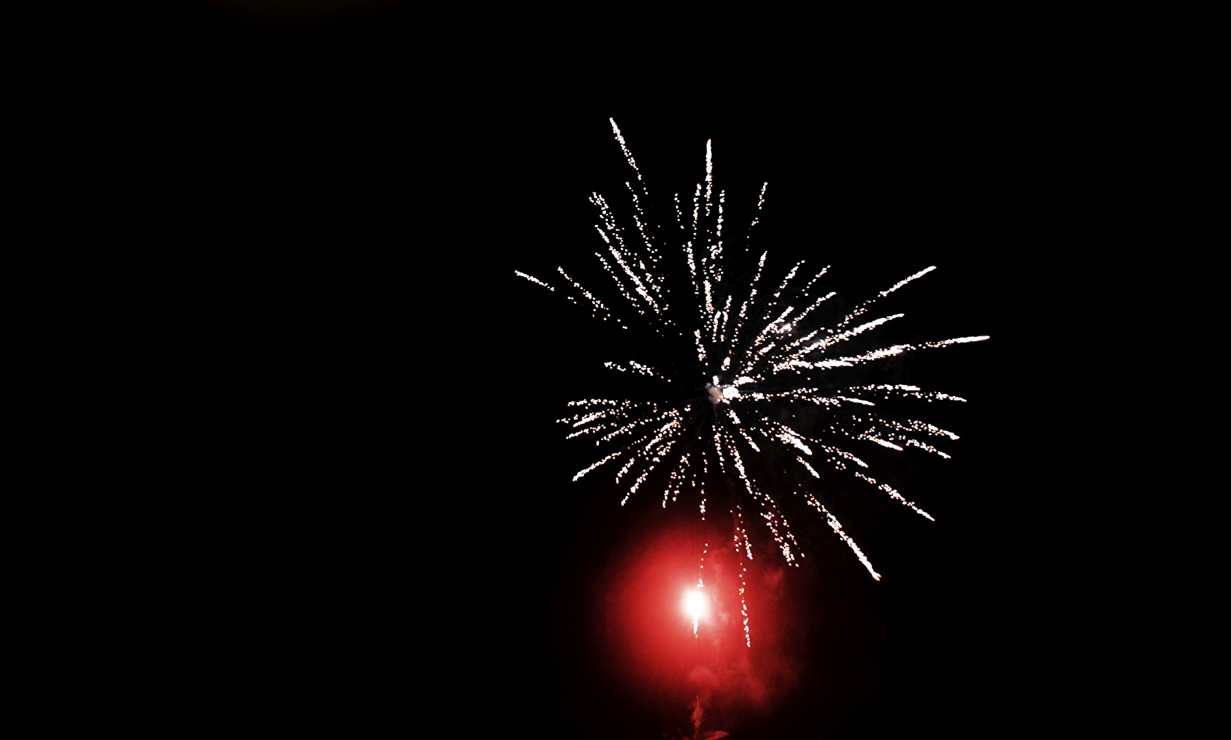 Feuerwerk am Strand