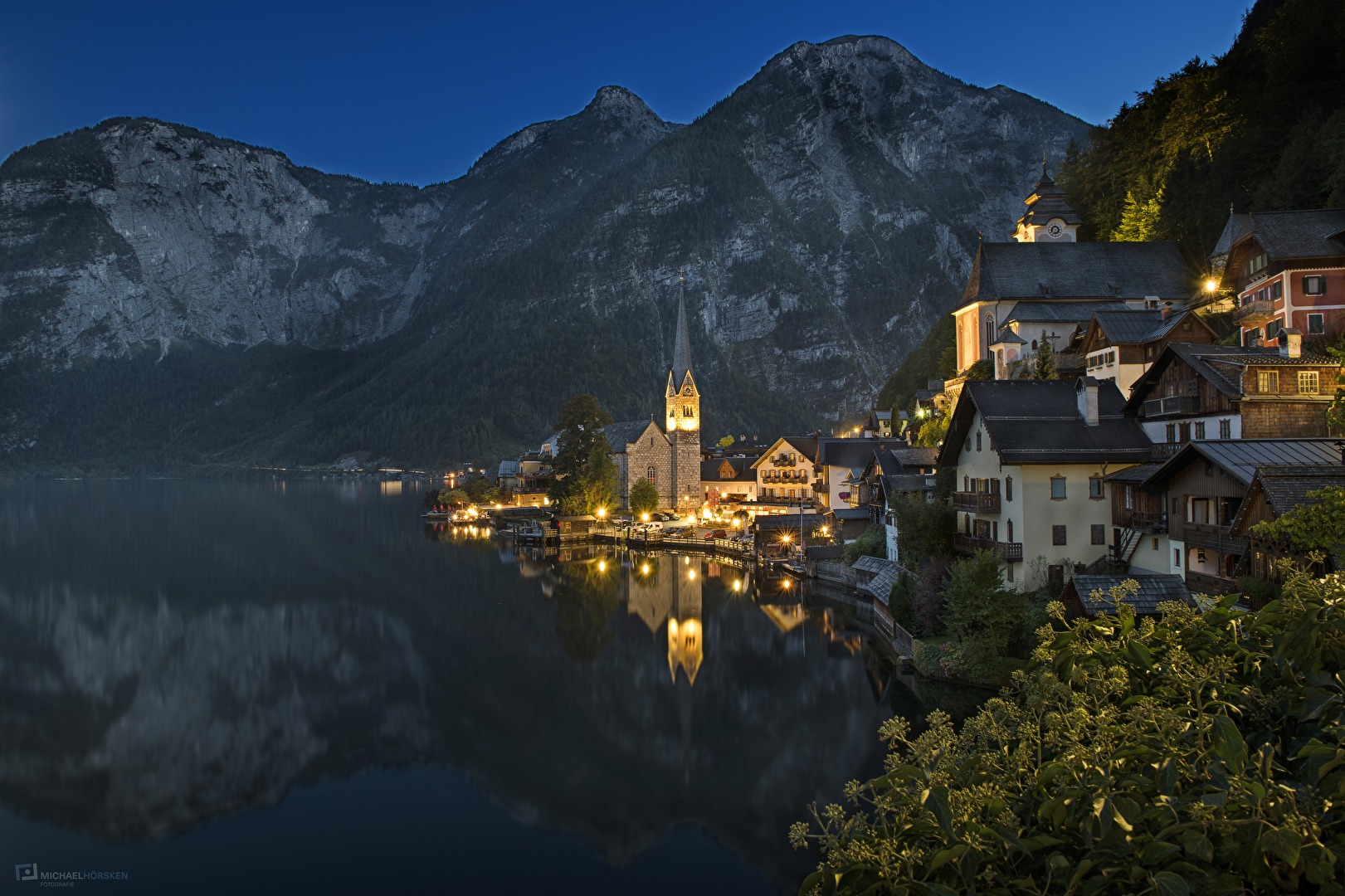Hallstatt at blue hour