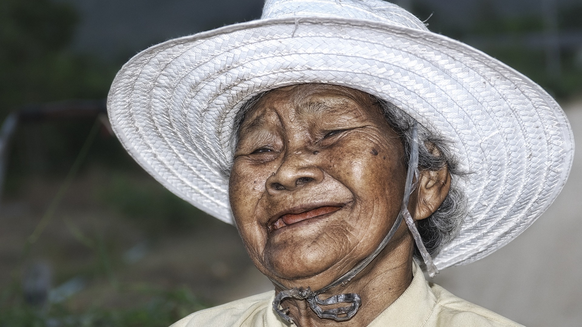 old happy Thai women