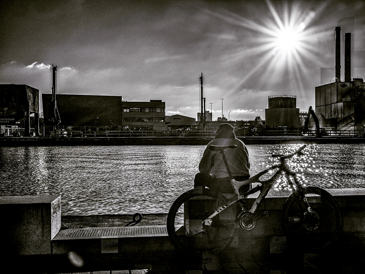 Die Sonne, das Wasser und sein Fahrrad