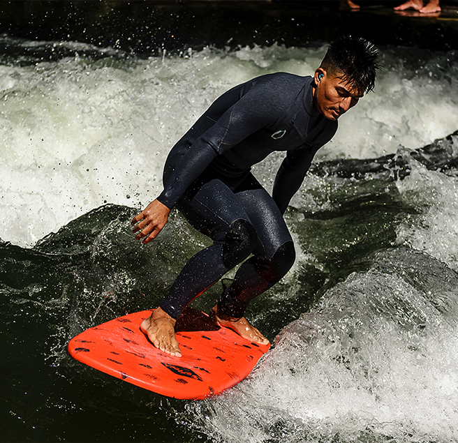 Surfen an der Eisbachwelle