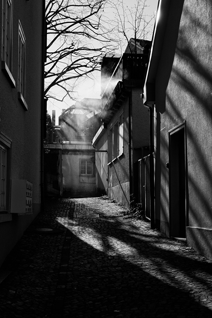 Hinterhof-Terasse reinigen