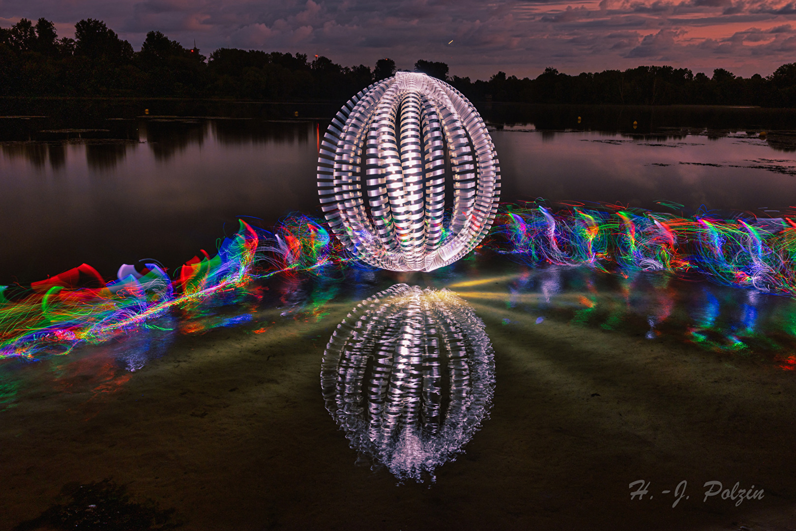 Lightpainting im Wasser