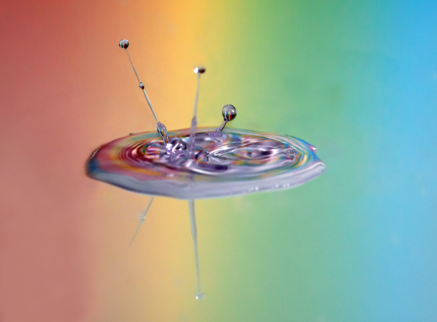 Wasser Tropfen auf eine Glas Platte