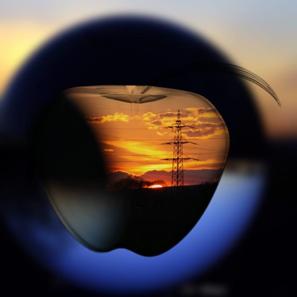 Sonnenuntergang – und etwas  Spielerei