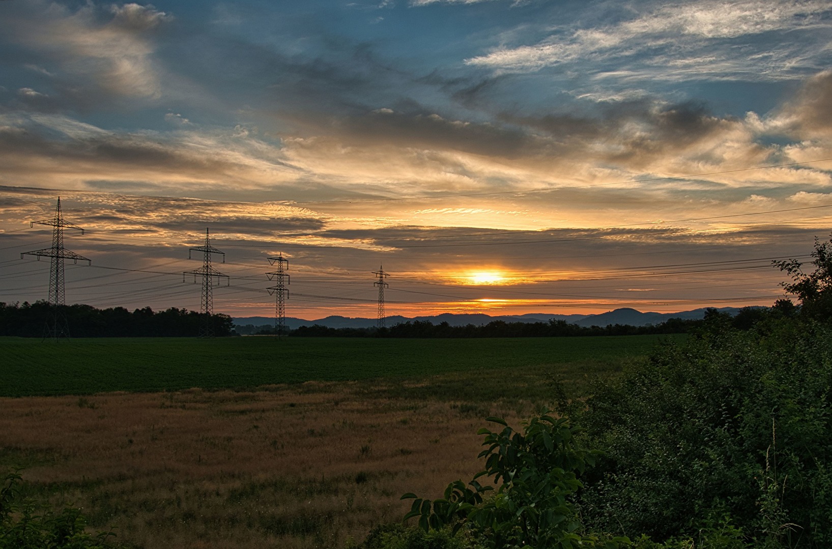 Sonnenaufgang in Straßenheim (Mannheim)