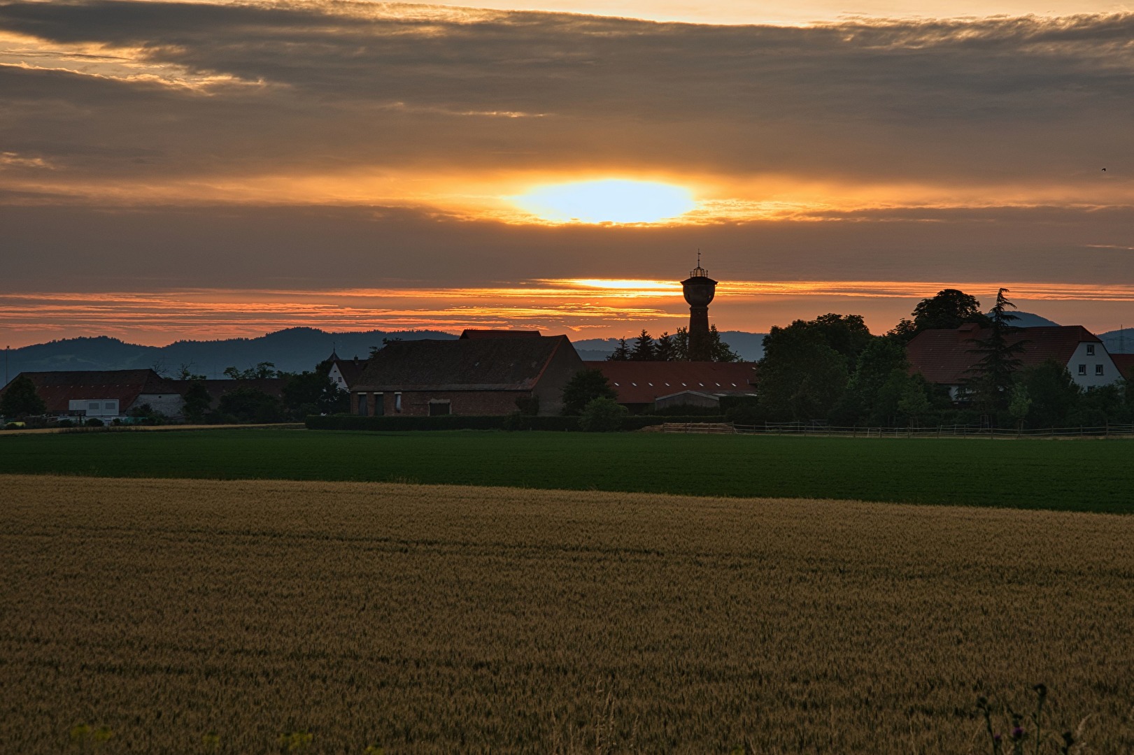 Sonnenaufgang in Straßenheim (Mannheim)