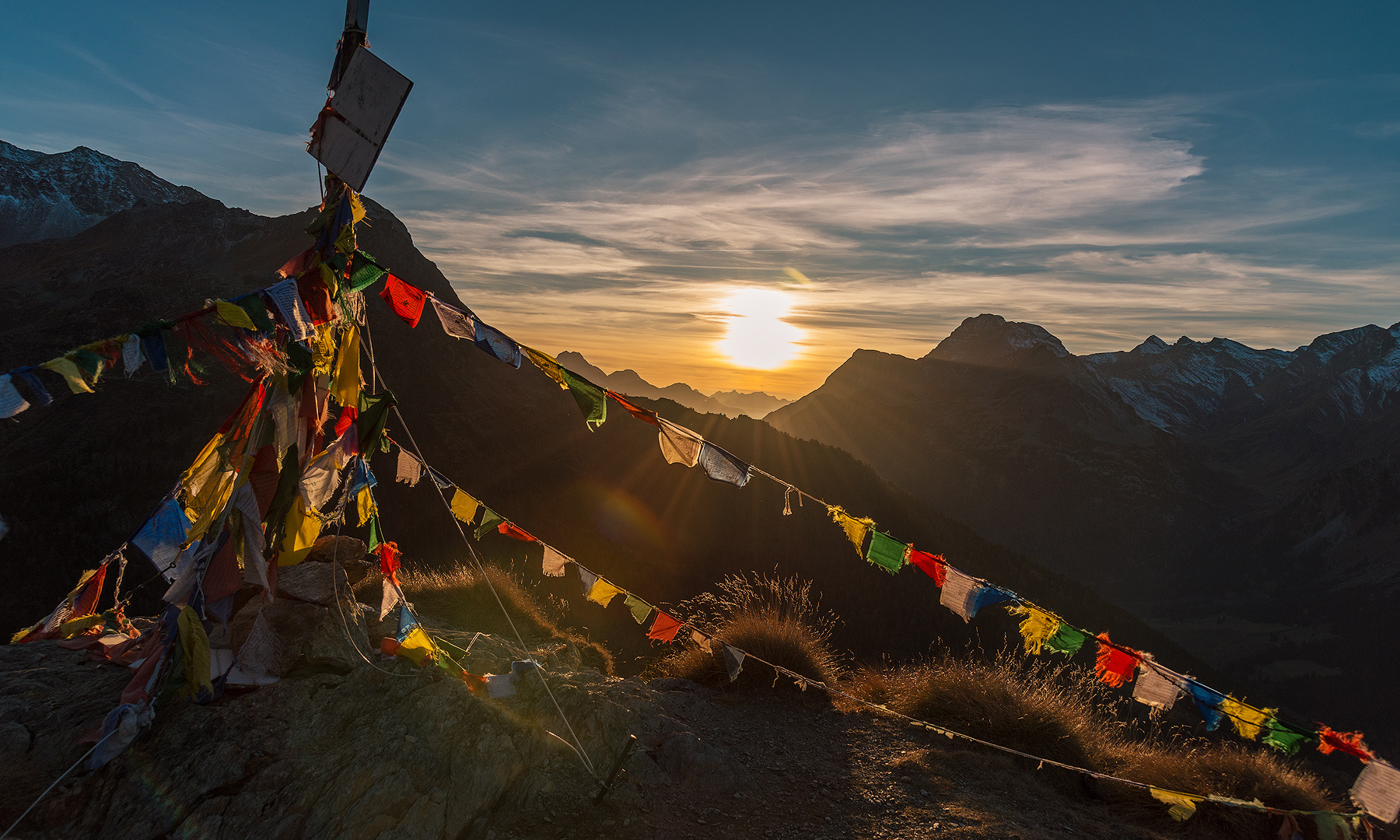 Gipfel Abendstimmung - Bergell