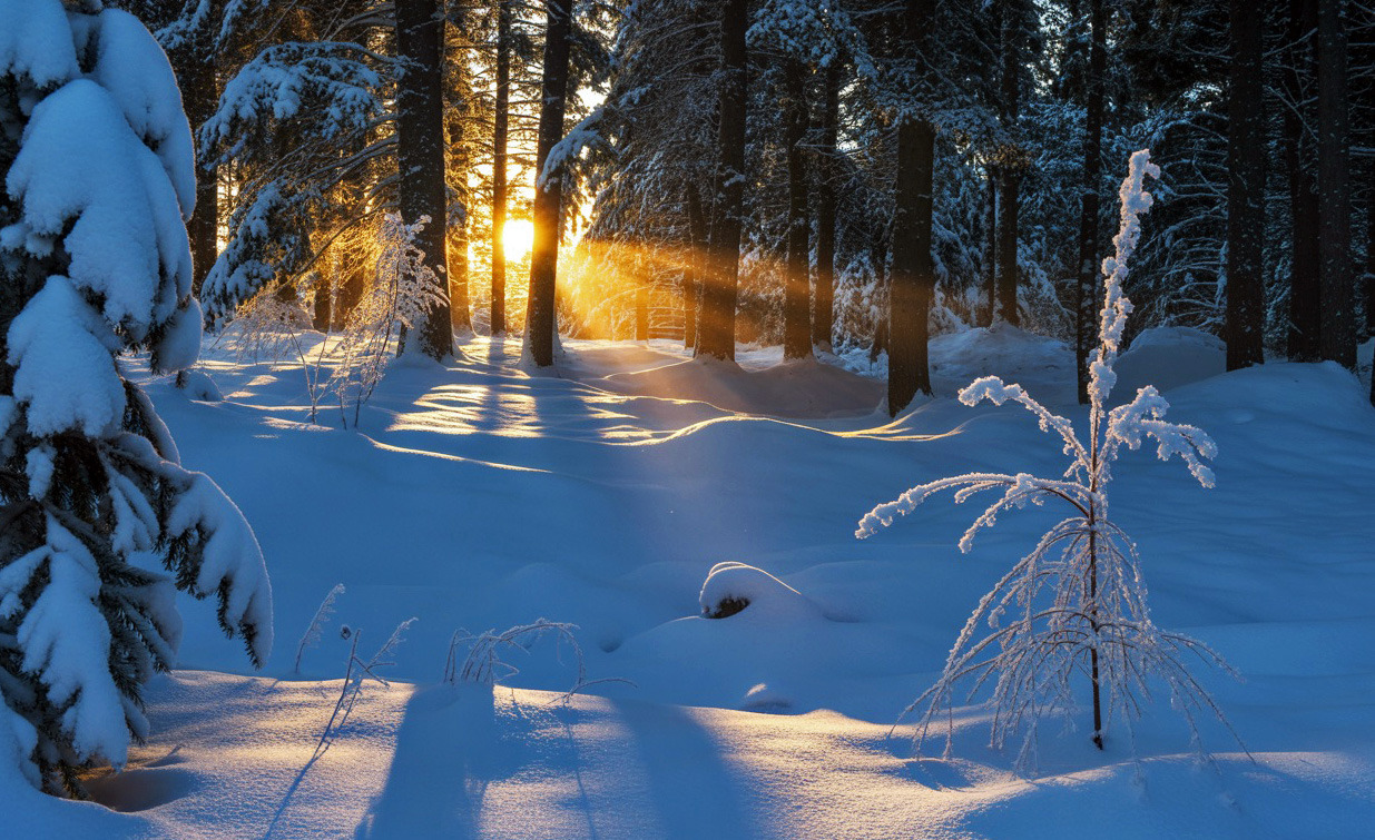 Wintersonne im Erzgebirge