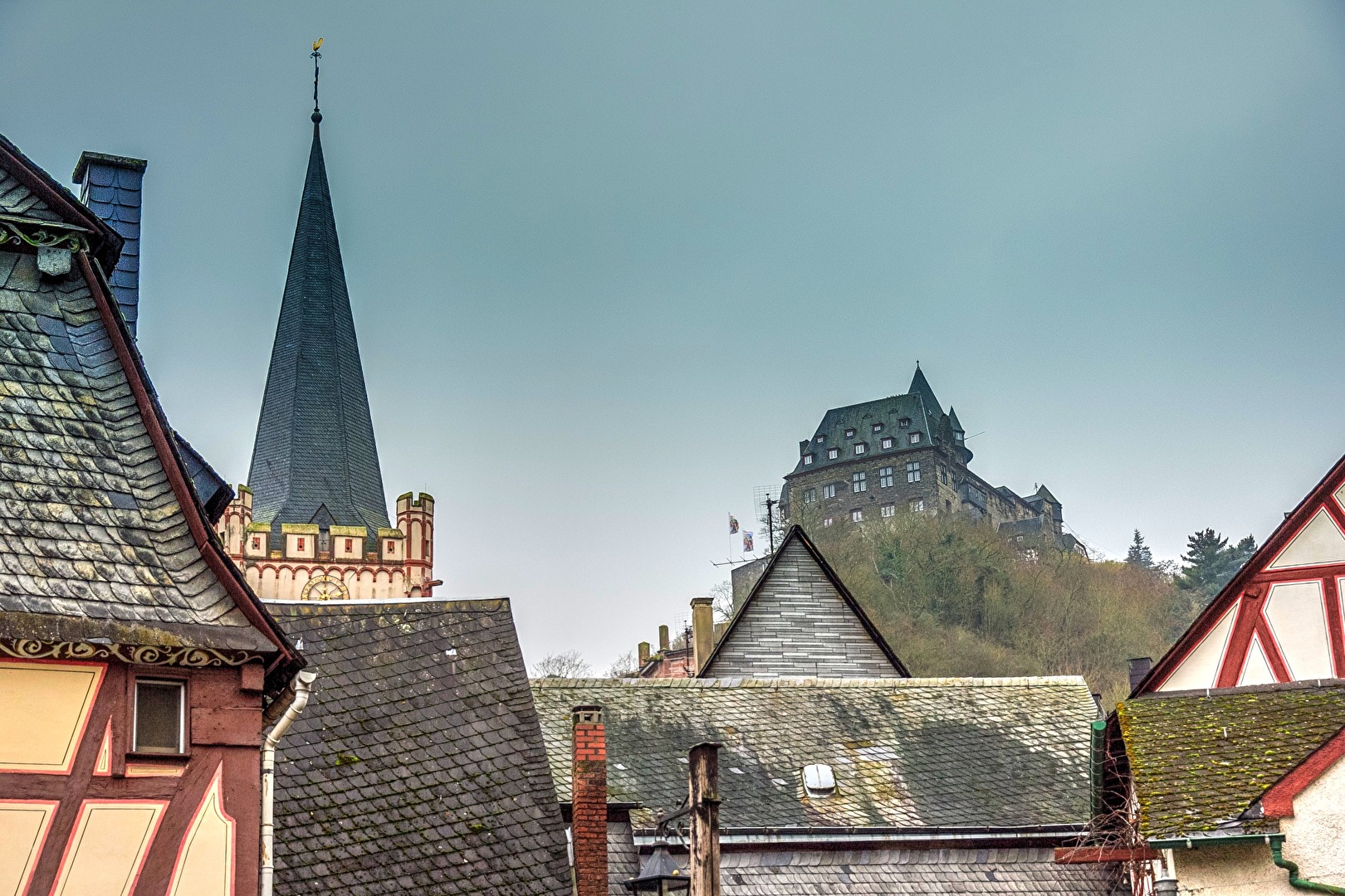 Winter scene at the Middle Rhine