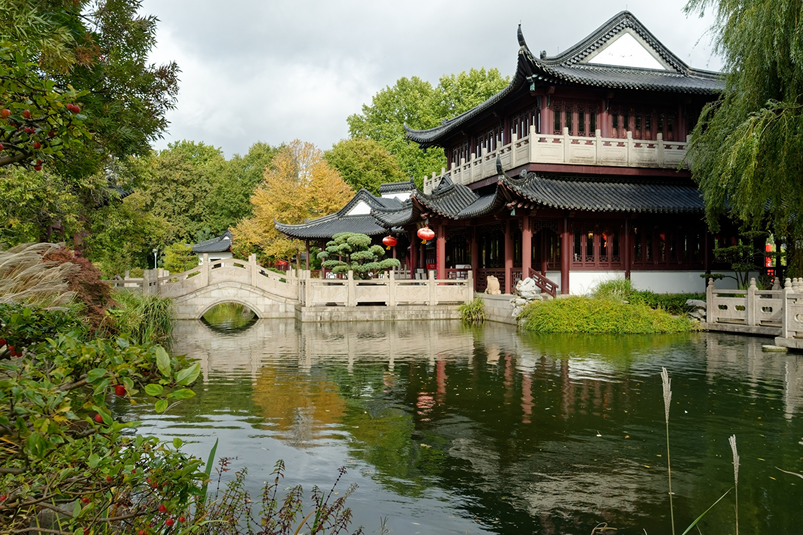 Chinesischer Garten mit  Teehaus