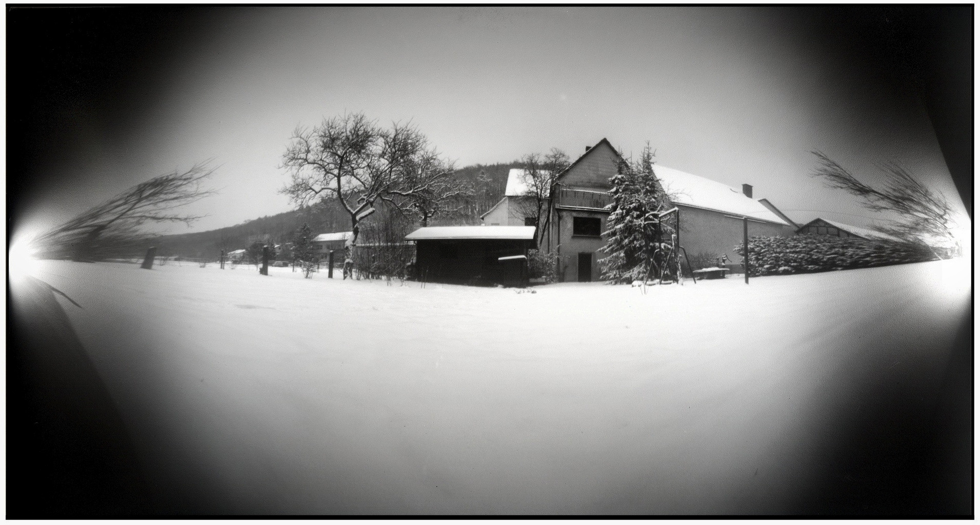 Weihnachten 2000 in Oberhessen westlich von Marburg.