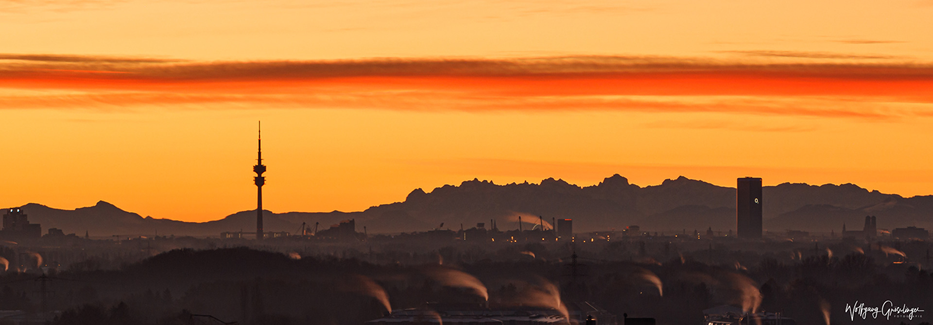 Münchenpanorama zur schönsten Tageszeit