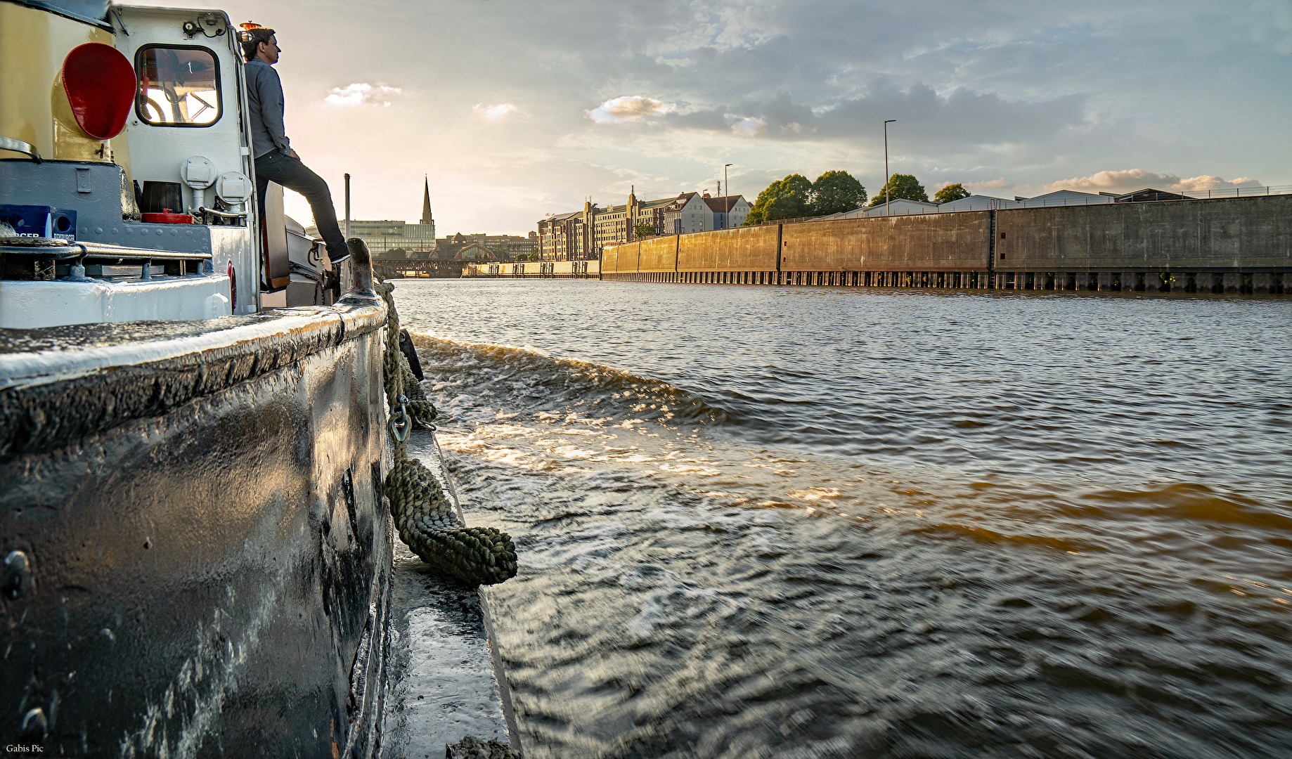 mit dem alten Schiff unterwegs und.....