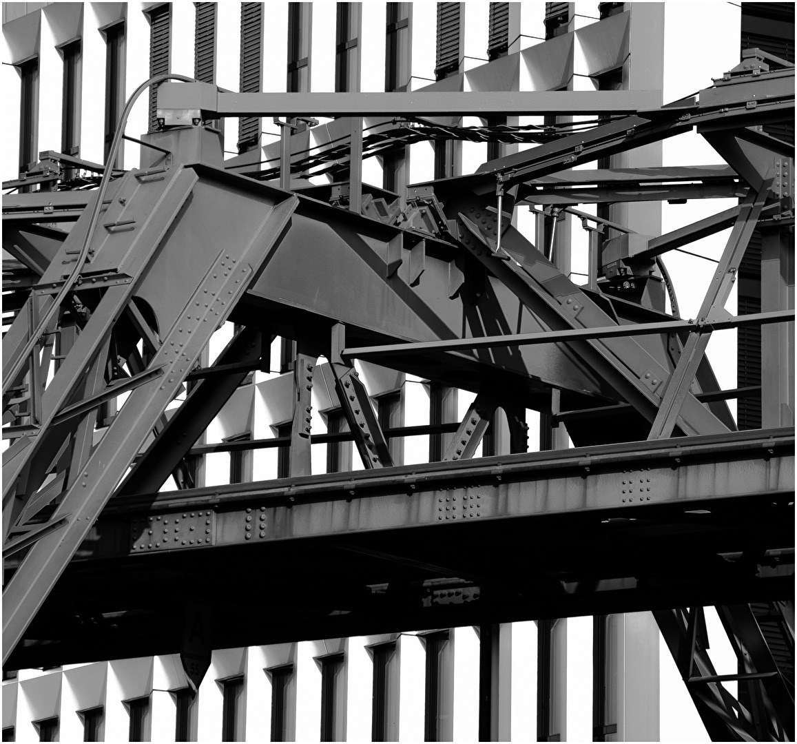 Teil des Schwebebahngerüsts in Wuppertal