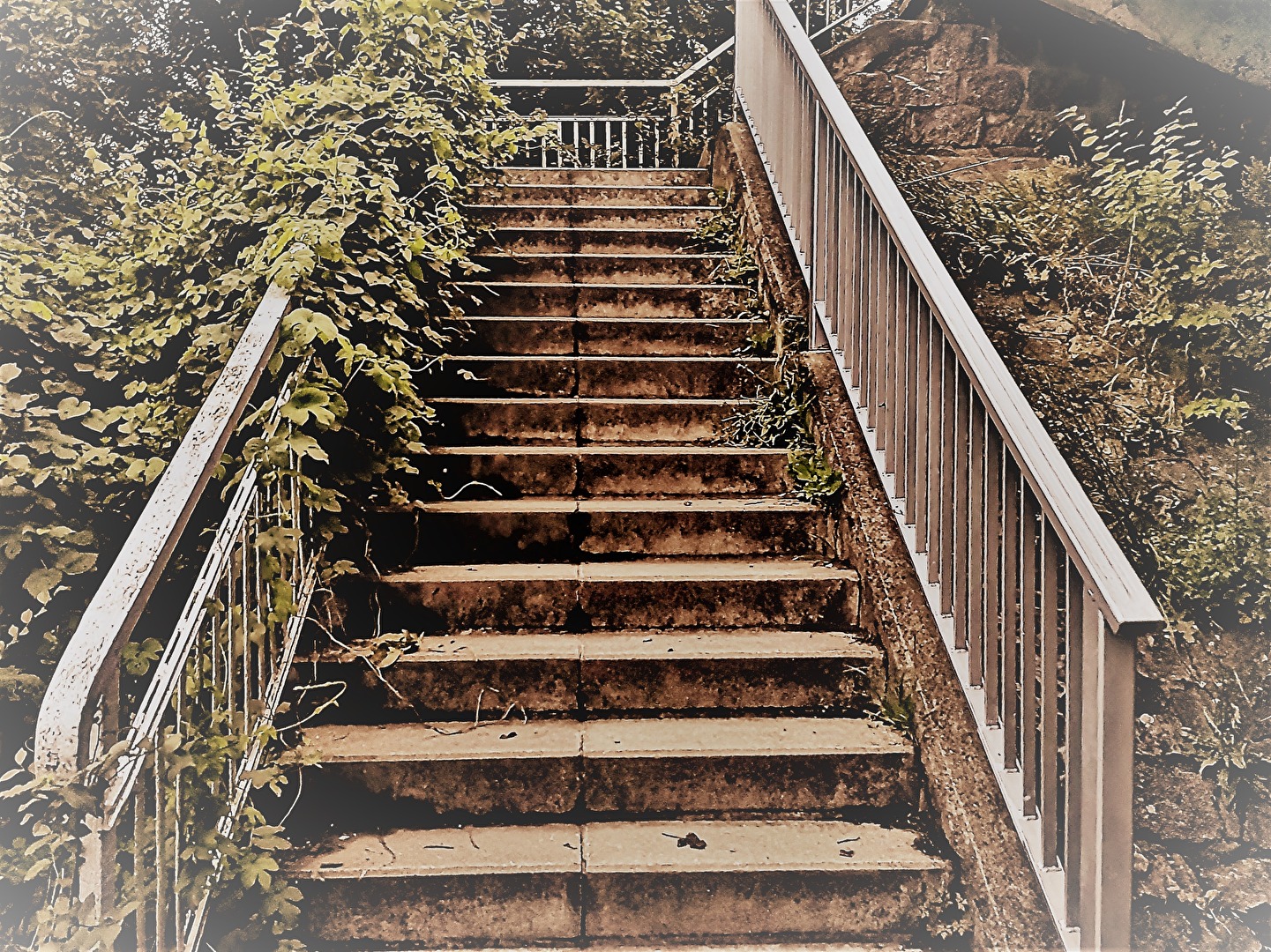 Brückenaufgang oder Abgang