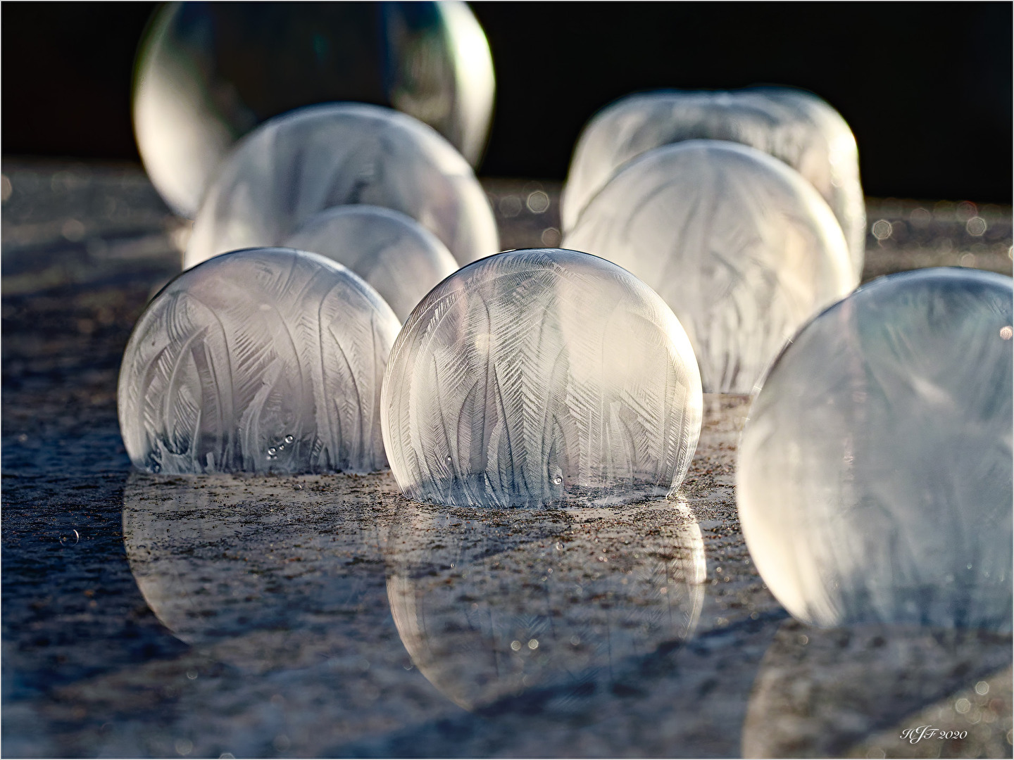 #Frostig - Seifenblasen in der Morgensonne