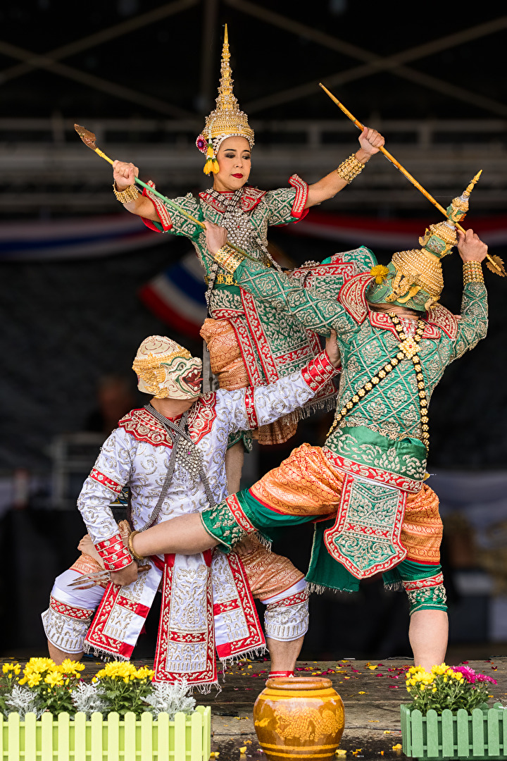 Thailändischer Maskentanz