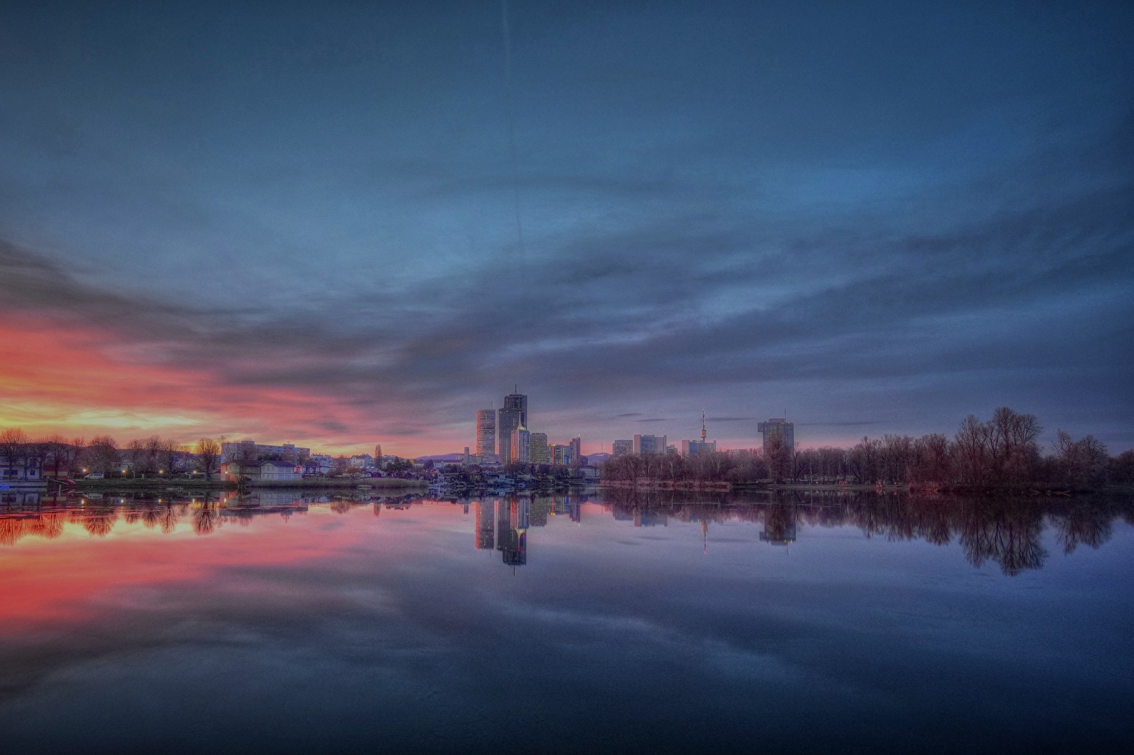 Abendrot über Wien