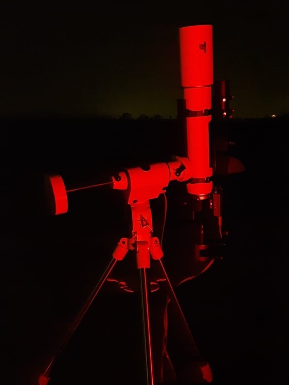 #Rotlicht  Teleskop im Einsatz
