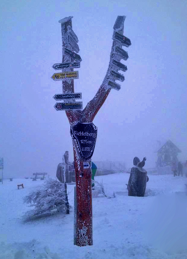 Fichtelberg im Nebel