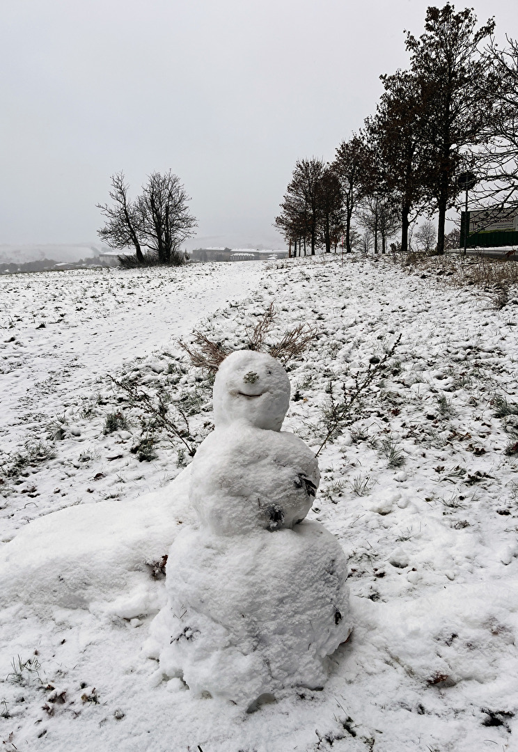 der erste Schneemann...