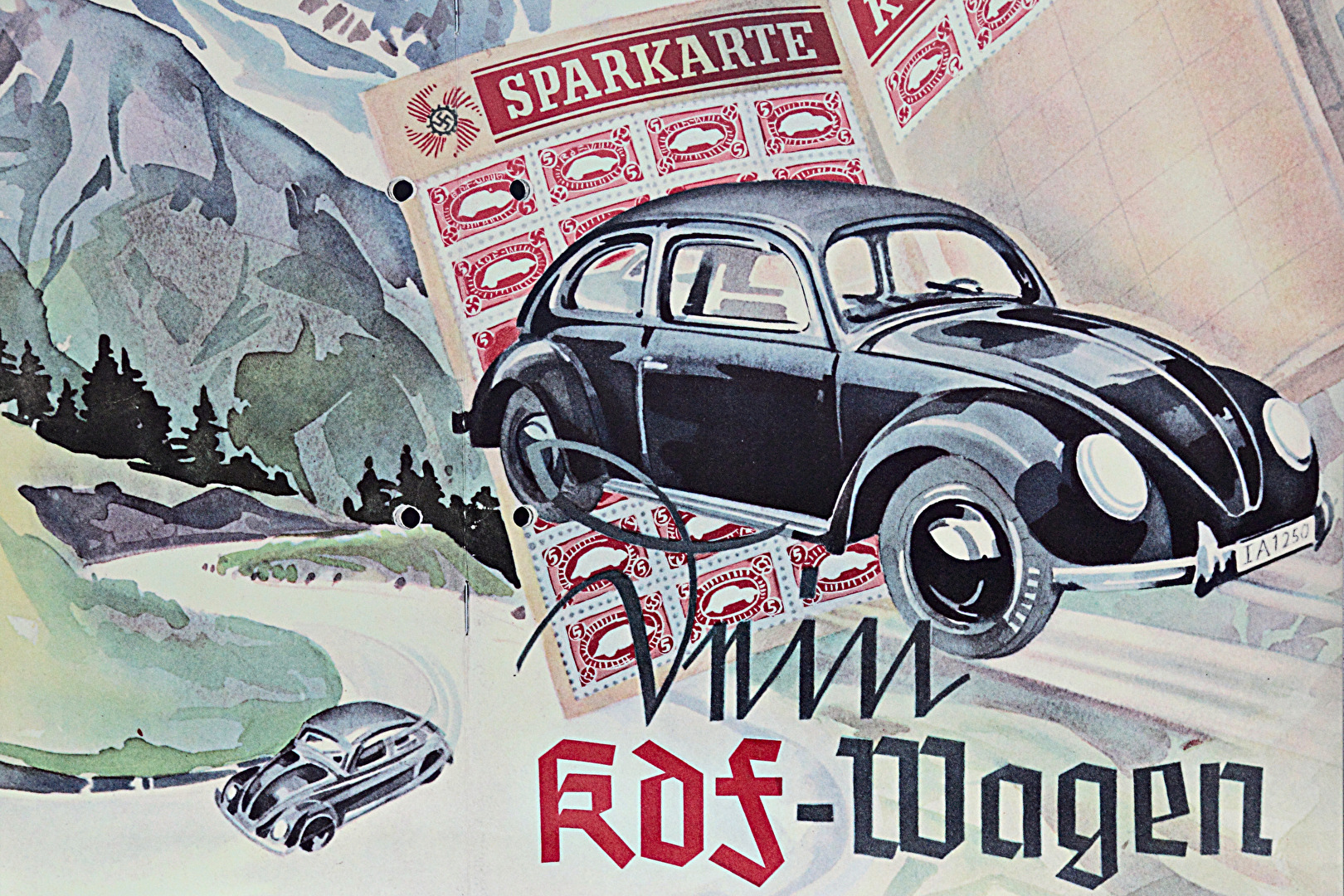 990 Reichsmark sollte der 'Volkswagen' kosten, wurde dann aber nur für die Wehrmacht gelie