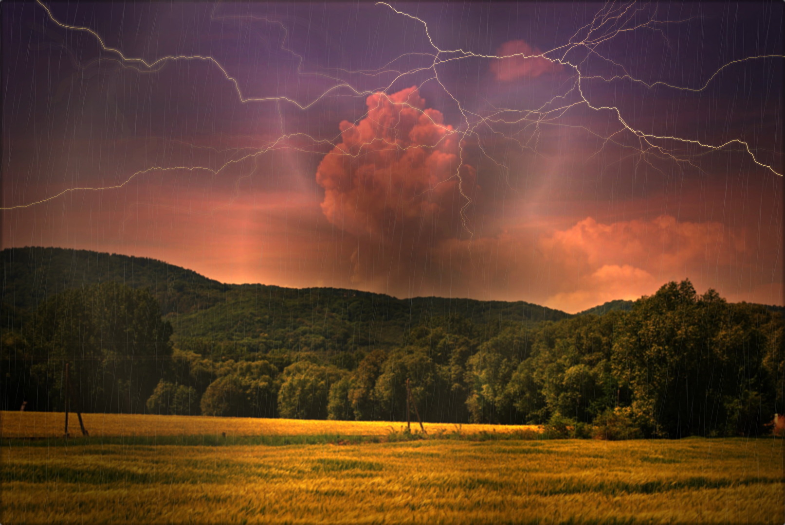Unwetter über dem Harz