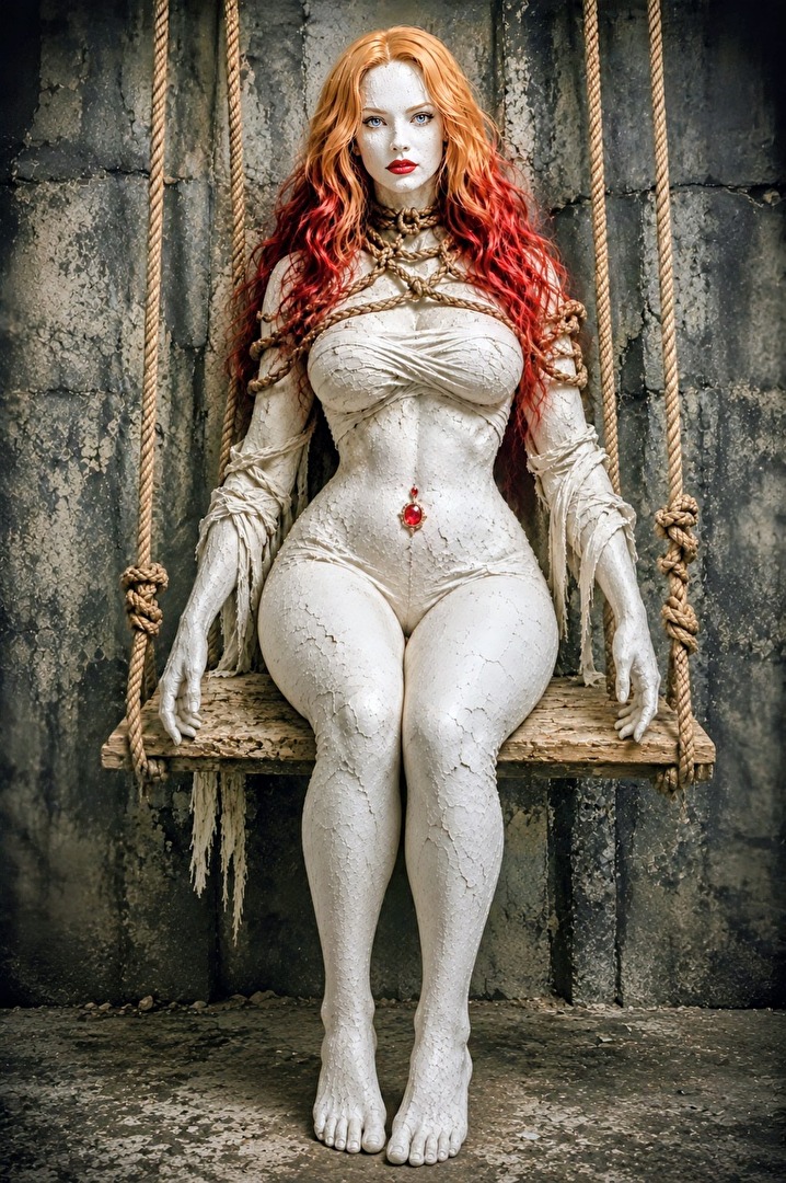 The gypsum doll with the awake eyes